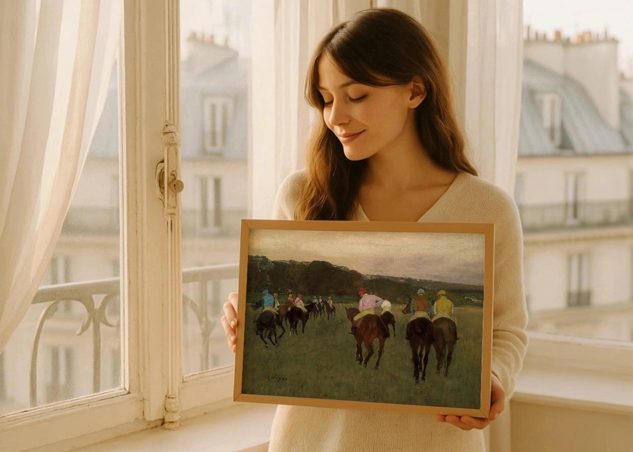 Cuadro Caballos de carreras en Longchamp (Edgar Degas)
