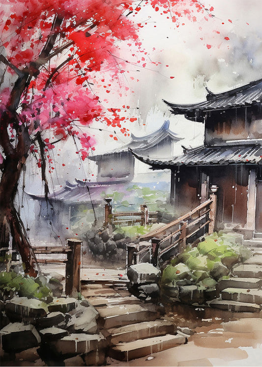 Cuadro Cabaña de bambú