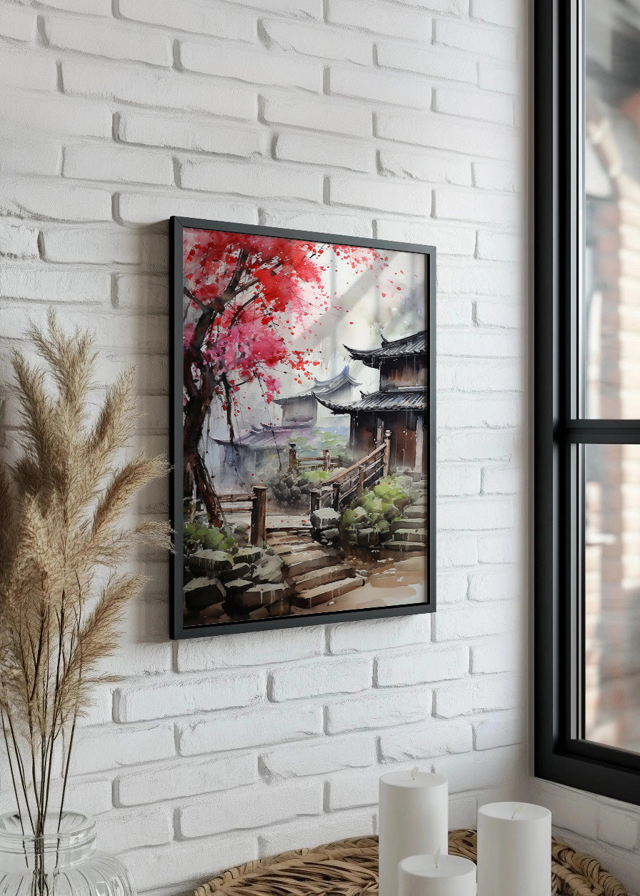 Cuadro Cabaña de bambú