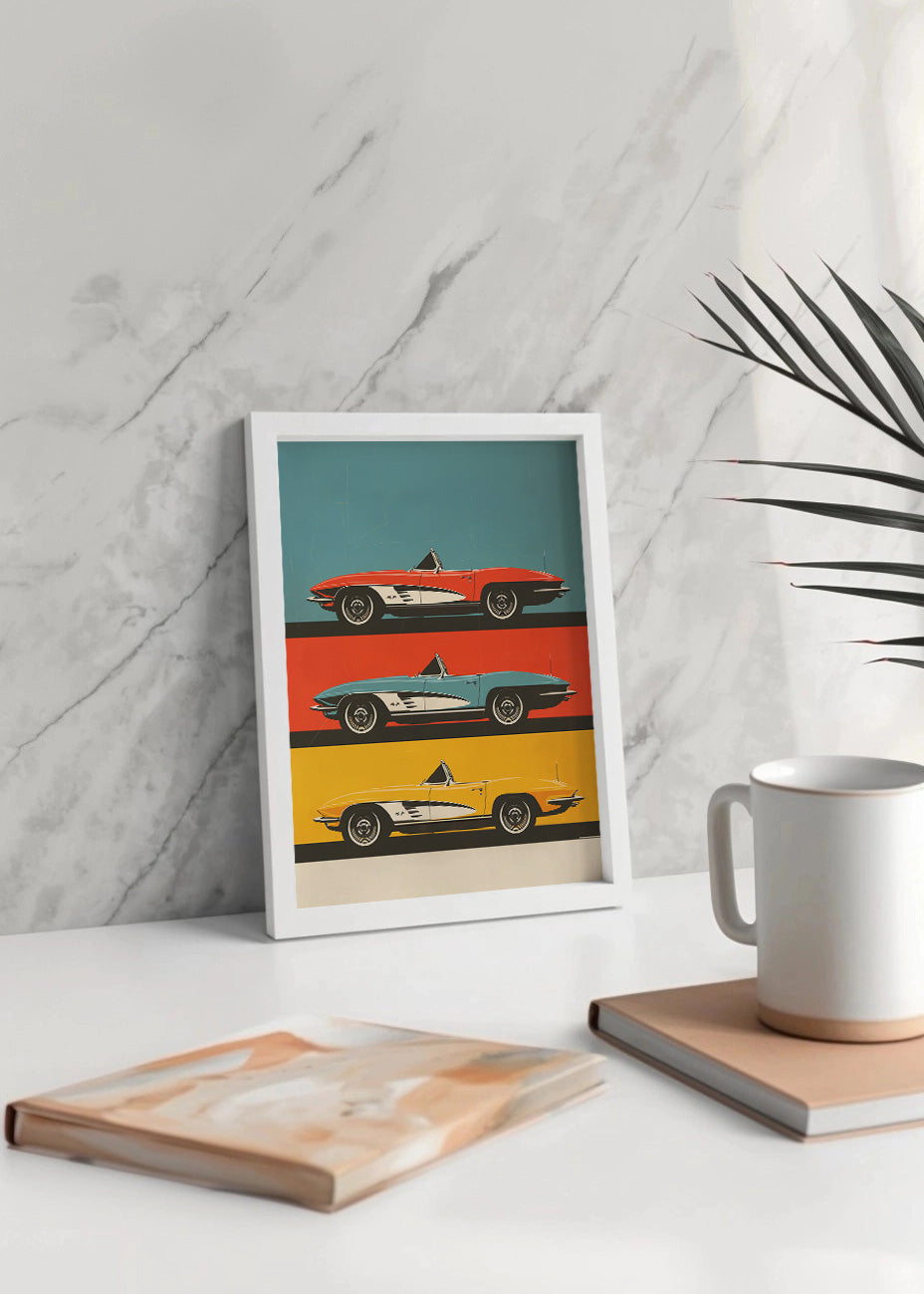 Cuadro ​Cadillacs de colores