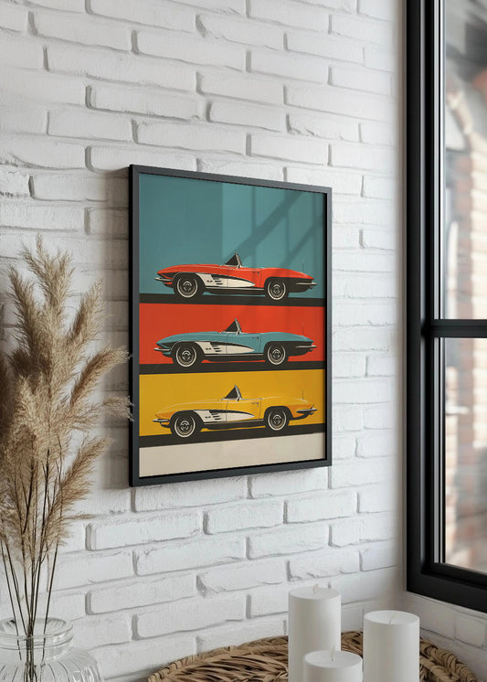Cuadro Cadillacs de colores