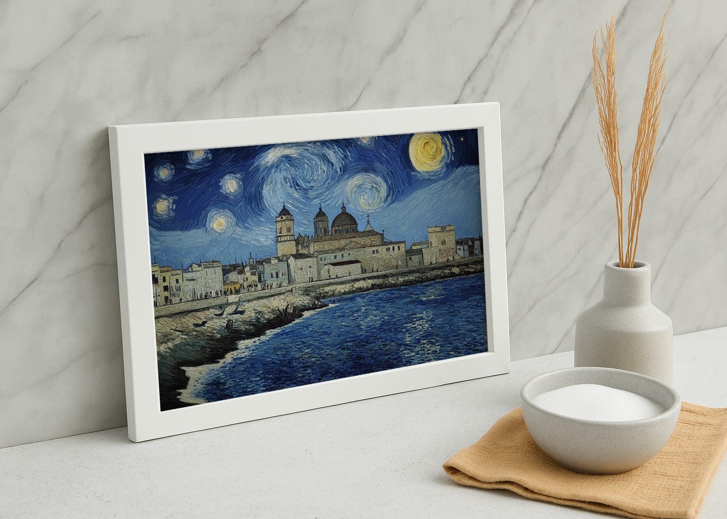 Cuadro Cádiz con catedral - Van Gogh