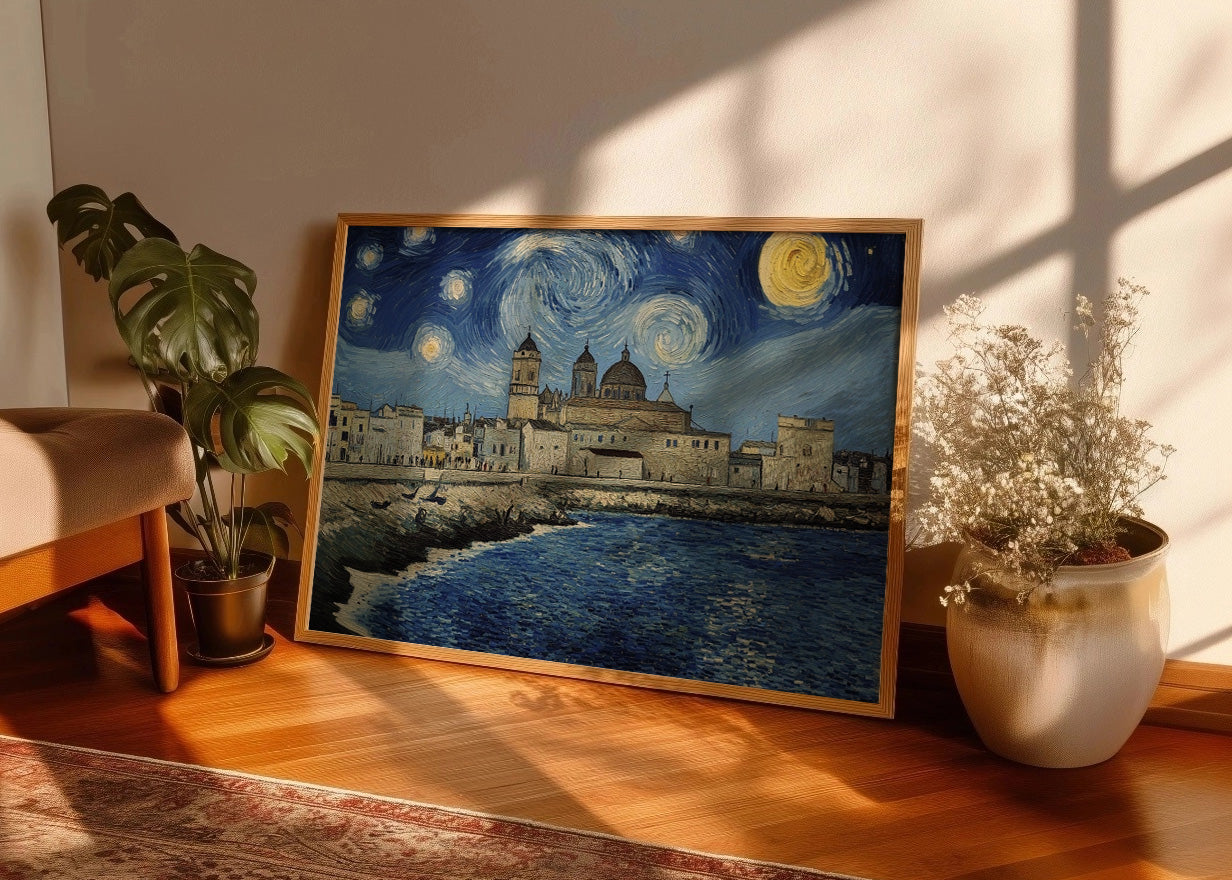 Cuadro Cádiz con catedral - Van Gogh