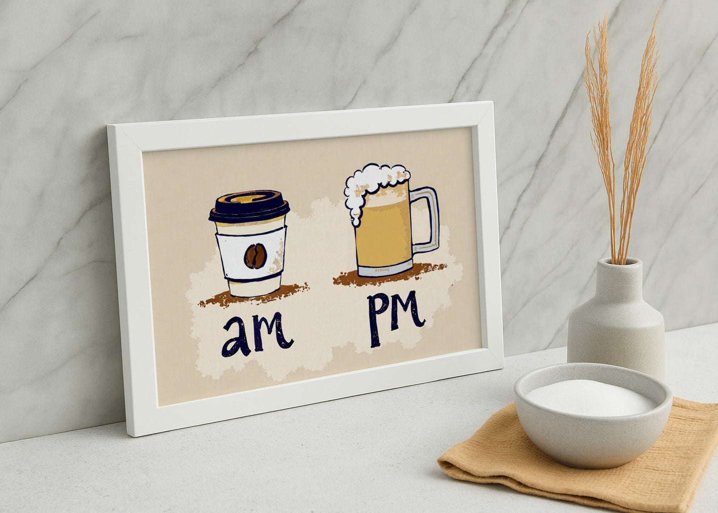 Cuadro Café y Cerveza AM PM