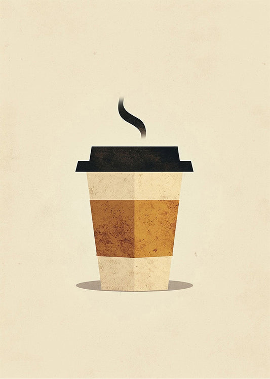 Cuadro Café para llevar minimalista