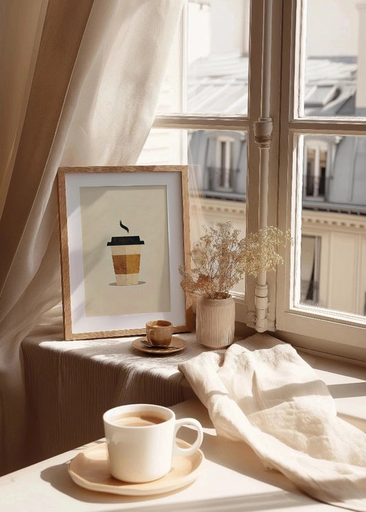 Cuadro Café para llevar minimalista