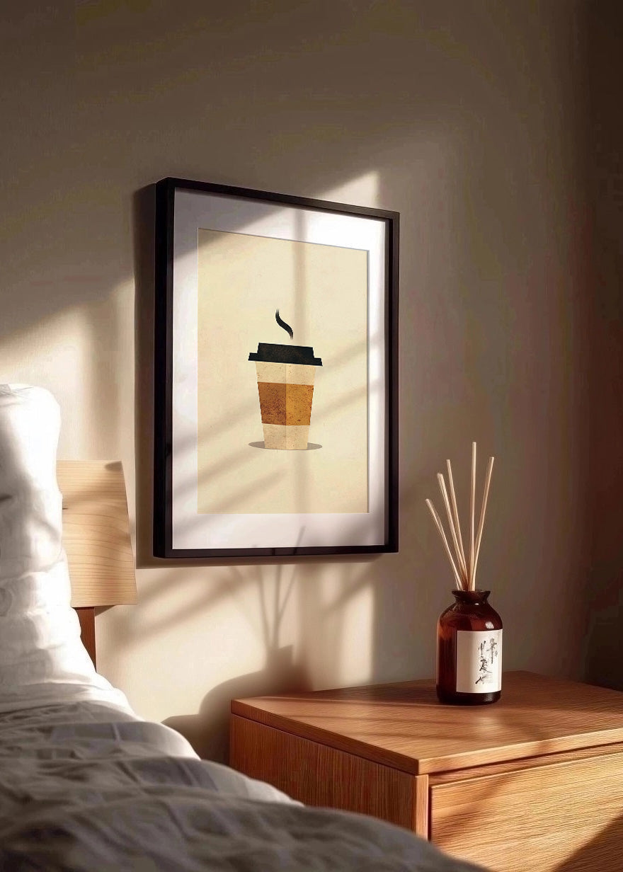 Cuadro Café para llevar minimalista