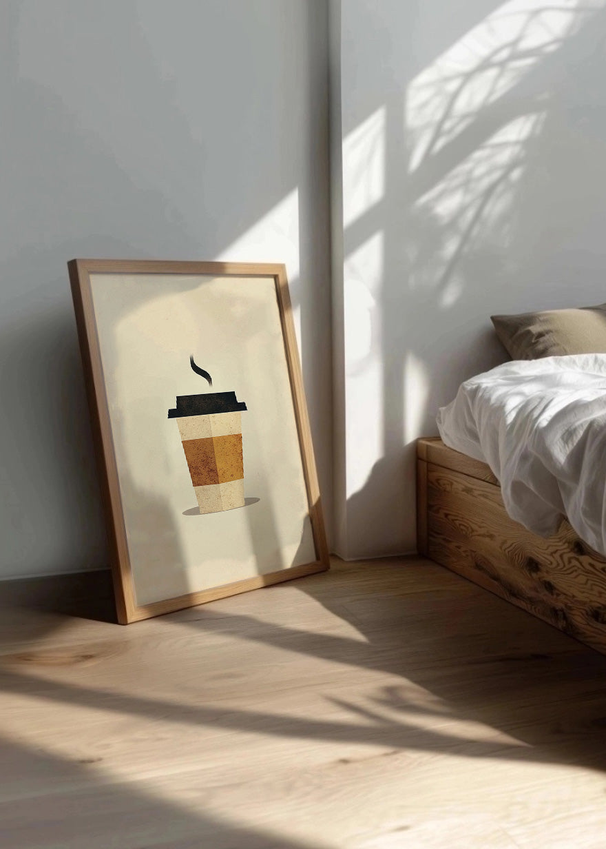 Cuadro Café para llevar minimalista