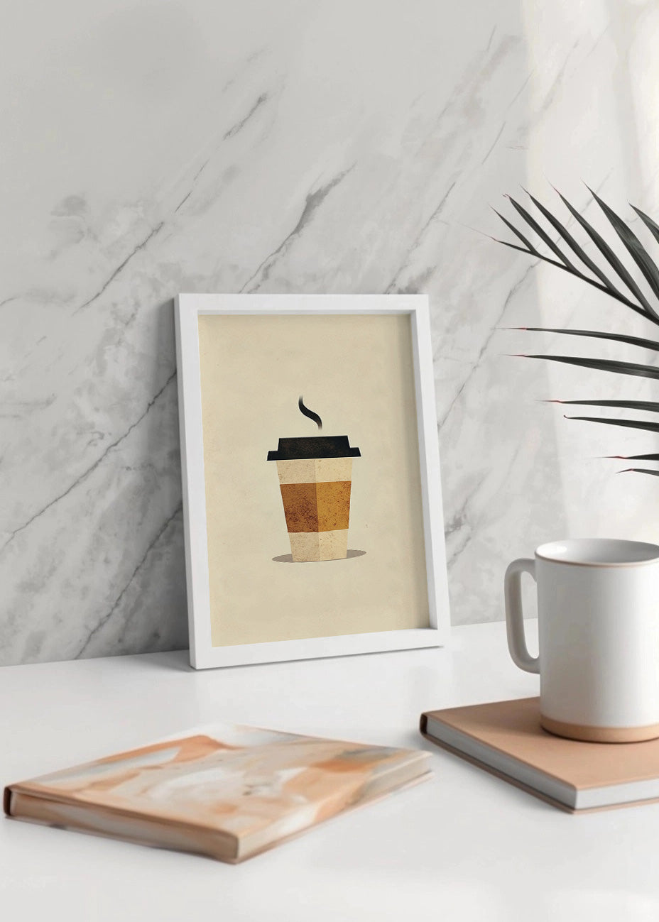 Cuadro Café para llevar minimalista