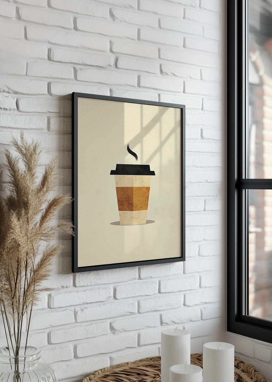 Cuadro Café para llevar minimalista