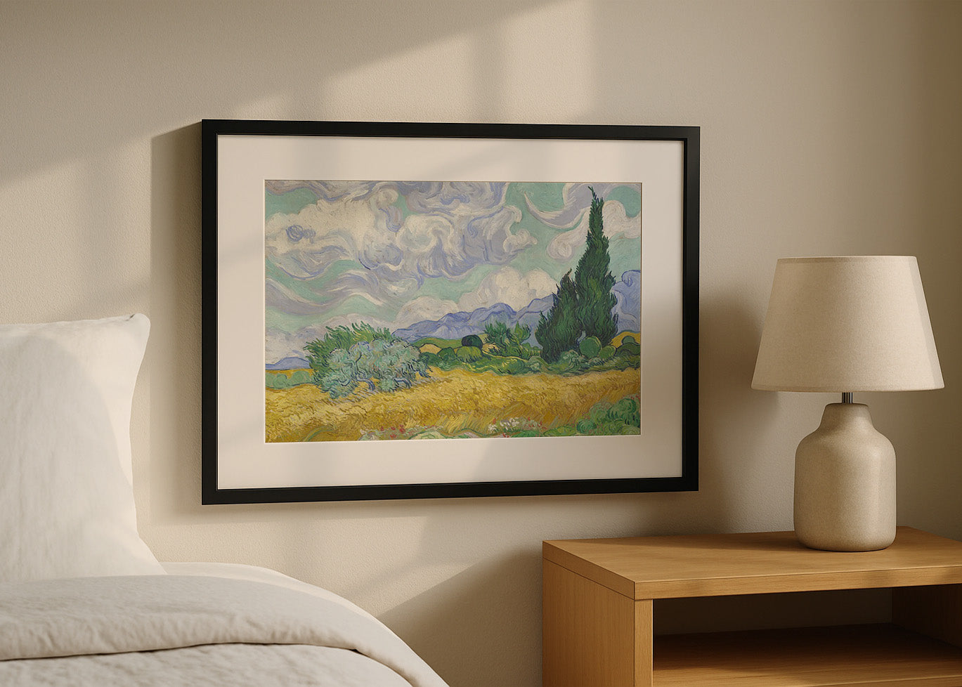 Cuadro Campo de trigo con ciprés (Van Gogh)