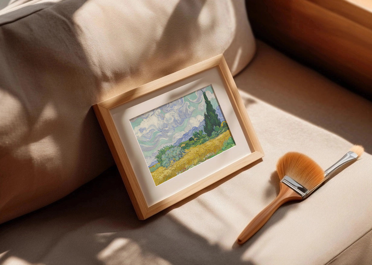 Cuadro Campo de trigo con ciprés (Van Gogh)