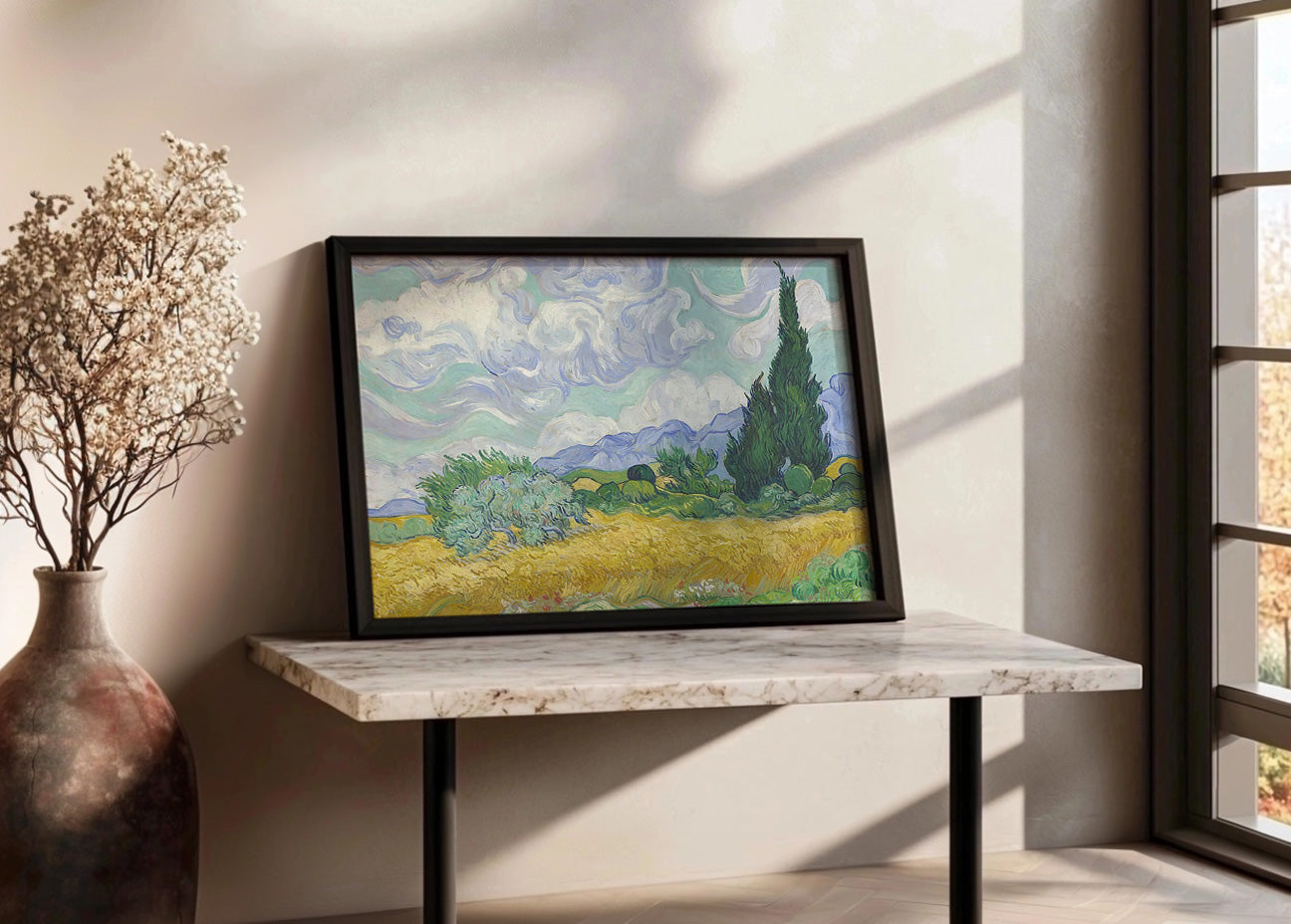 Cuadro Campo de trigo con ciprés (Van Gogh)