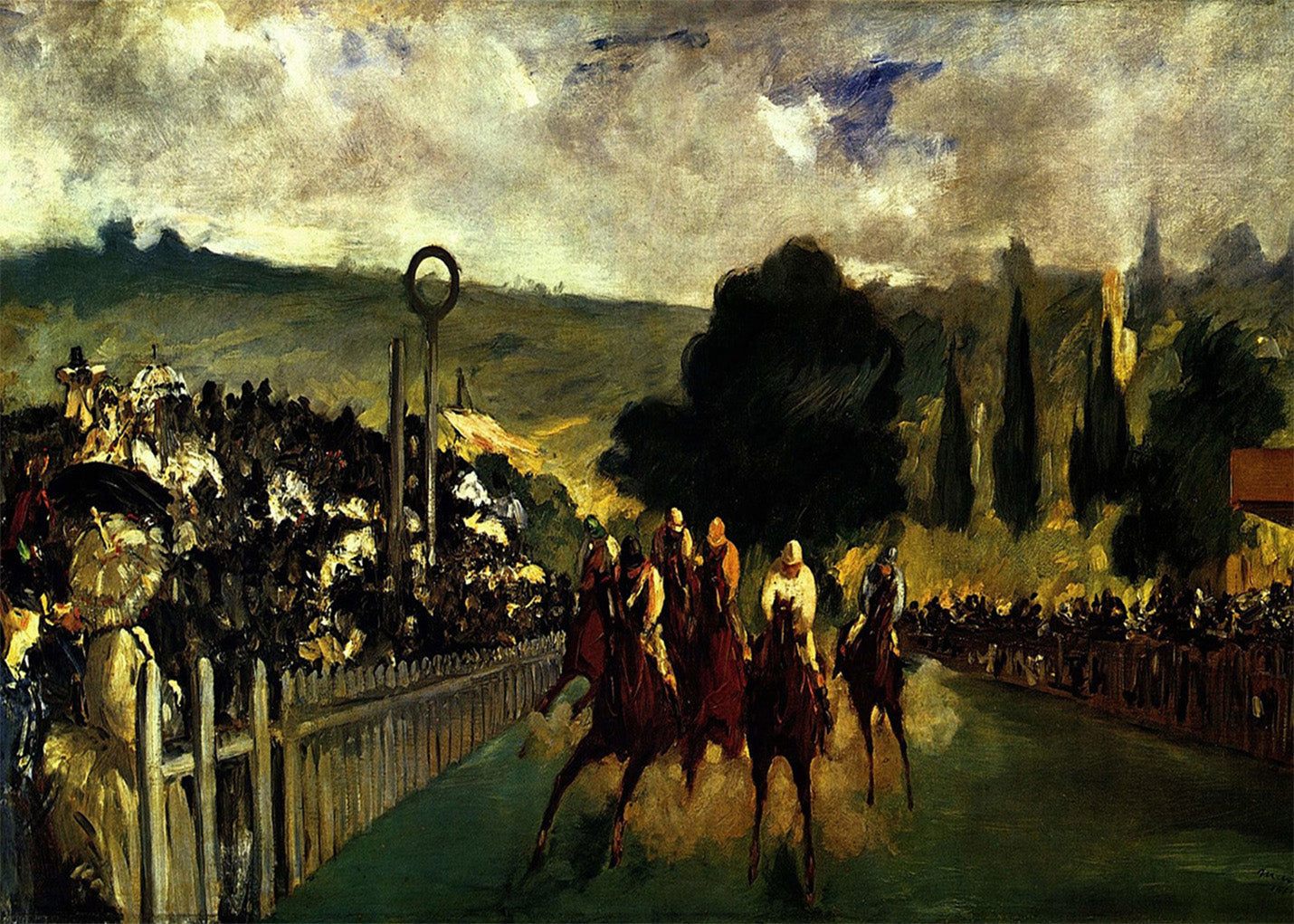 Cuadro Carrera de caballos en Longchamp (Edouard Manet)