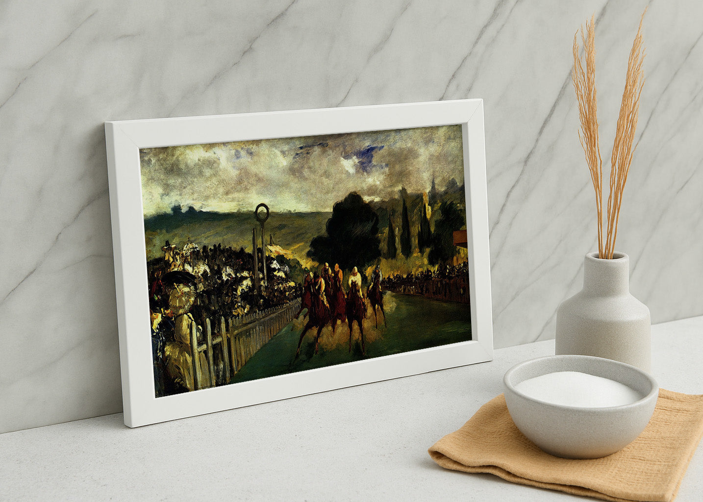 Cuadro Carrera de caballos en Longchamp (Edouard Manet)
