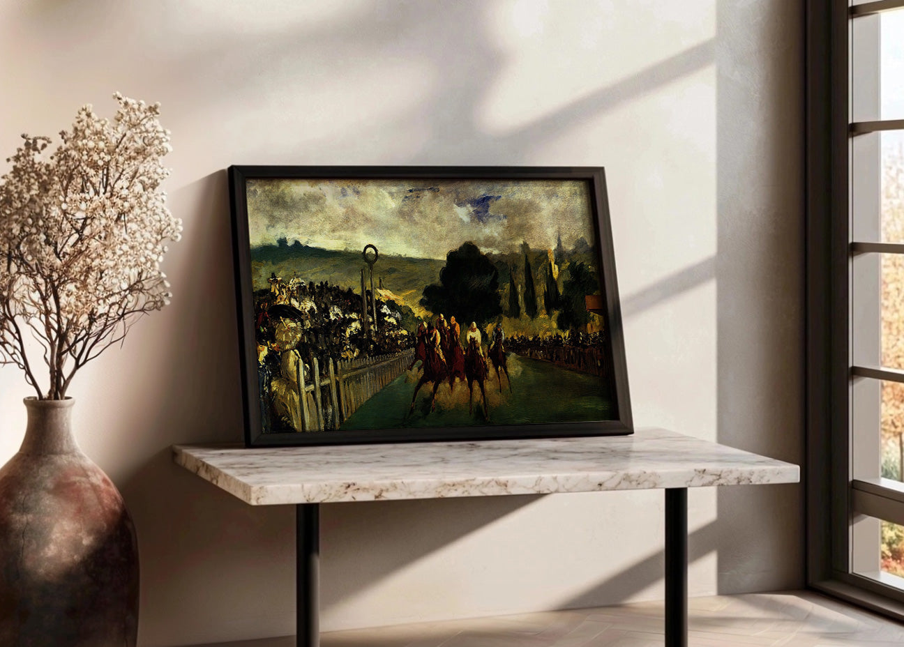 Cuadro Carrera de caballos en Longchamp (Edouard Manet)