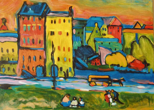 Cuadro Casas de Munich (Kandinsky)