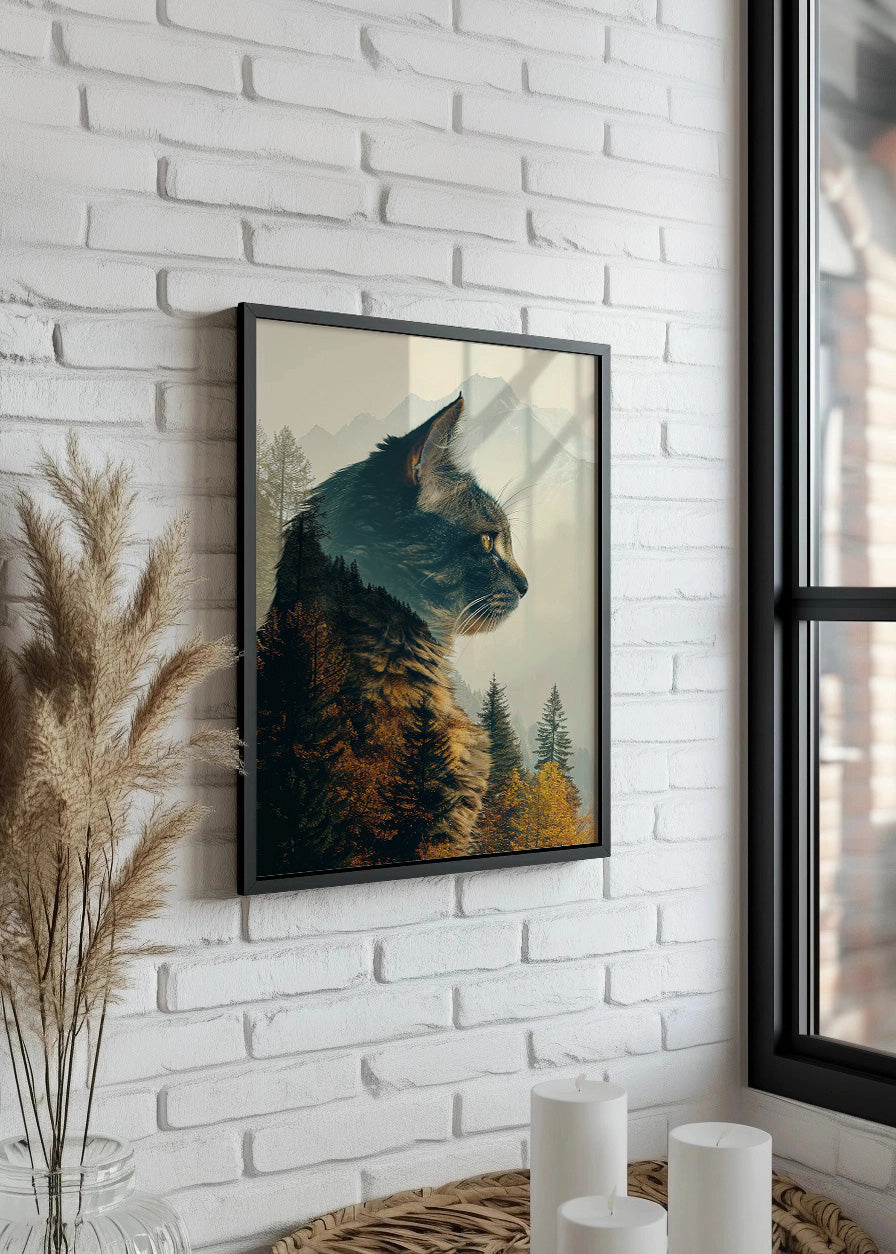 Cuadro Cat collage - Autumn views