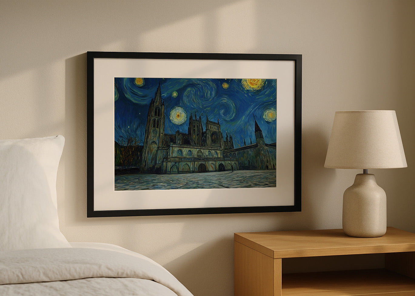 Cuadro Catedral de Burgos estilo Van Gogh