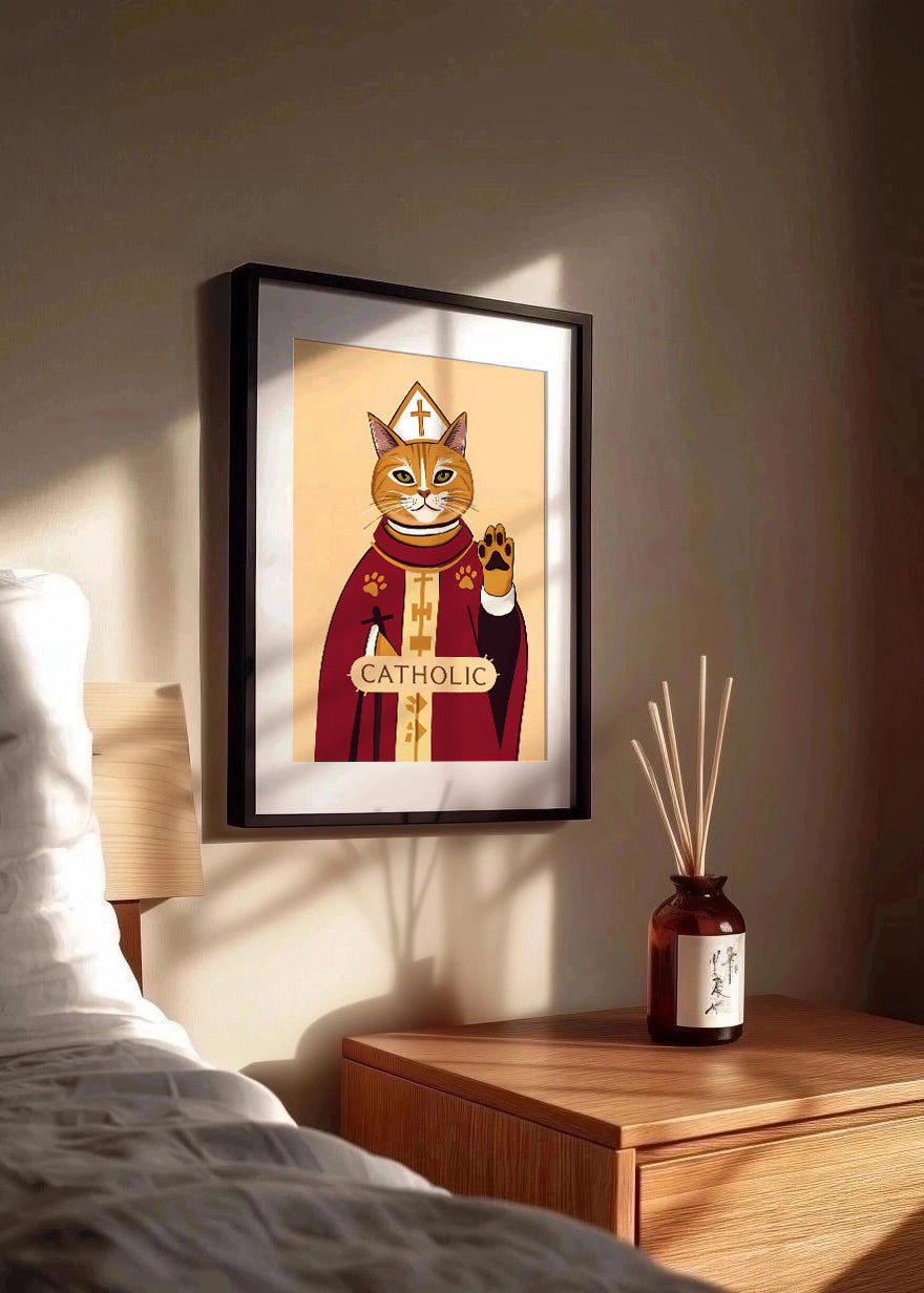 Cuadro Catholic Cat
