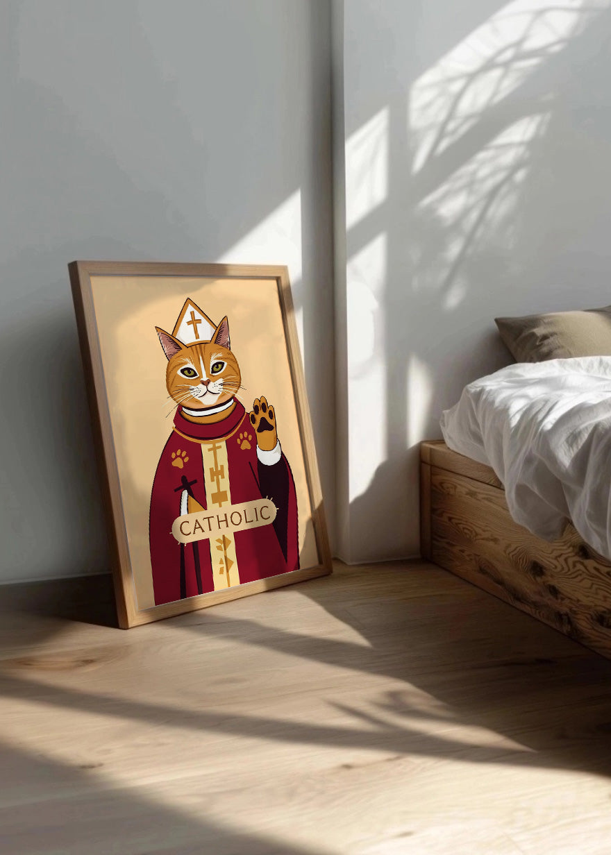 Cuadro Catholic Cat