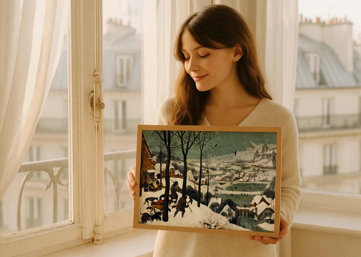 Cuadro Cazadores en la Nieve (Pieter Bruegel el Viejo)