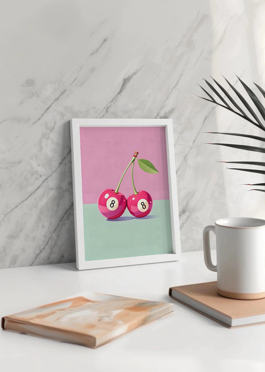 Cuadro Cereza bola de billar 8