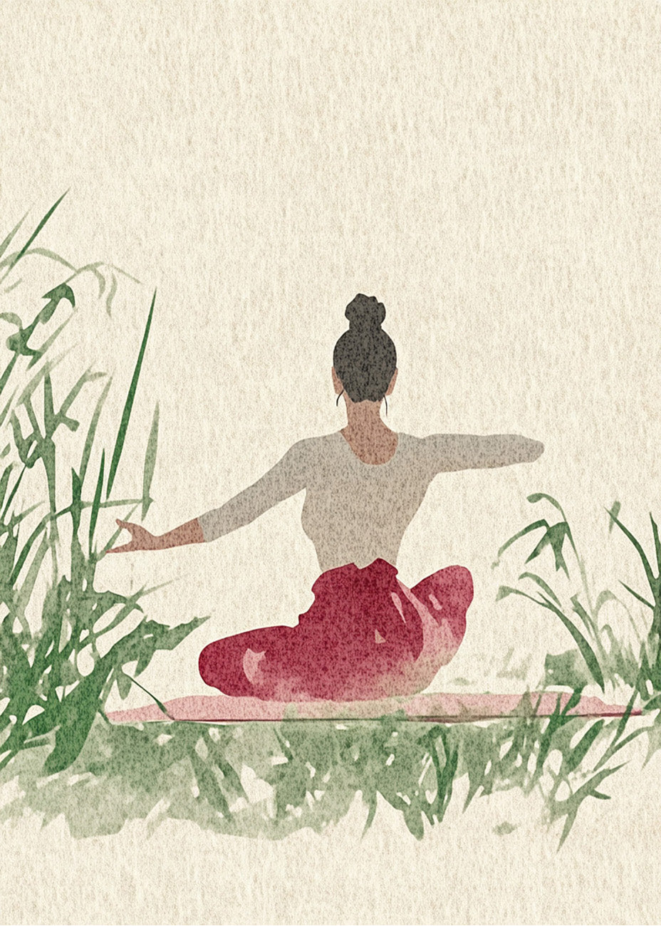 Cuadro Chica haciendo yoga