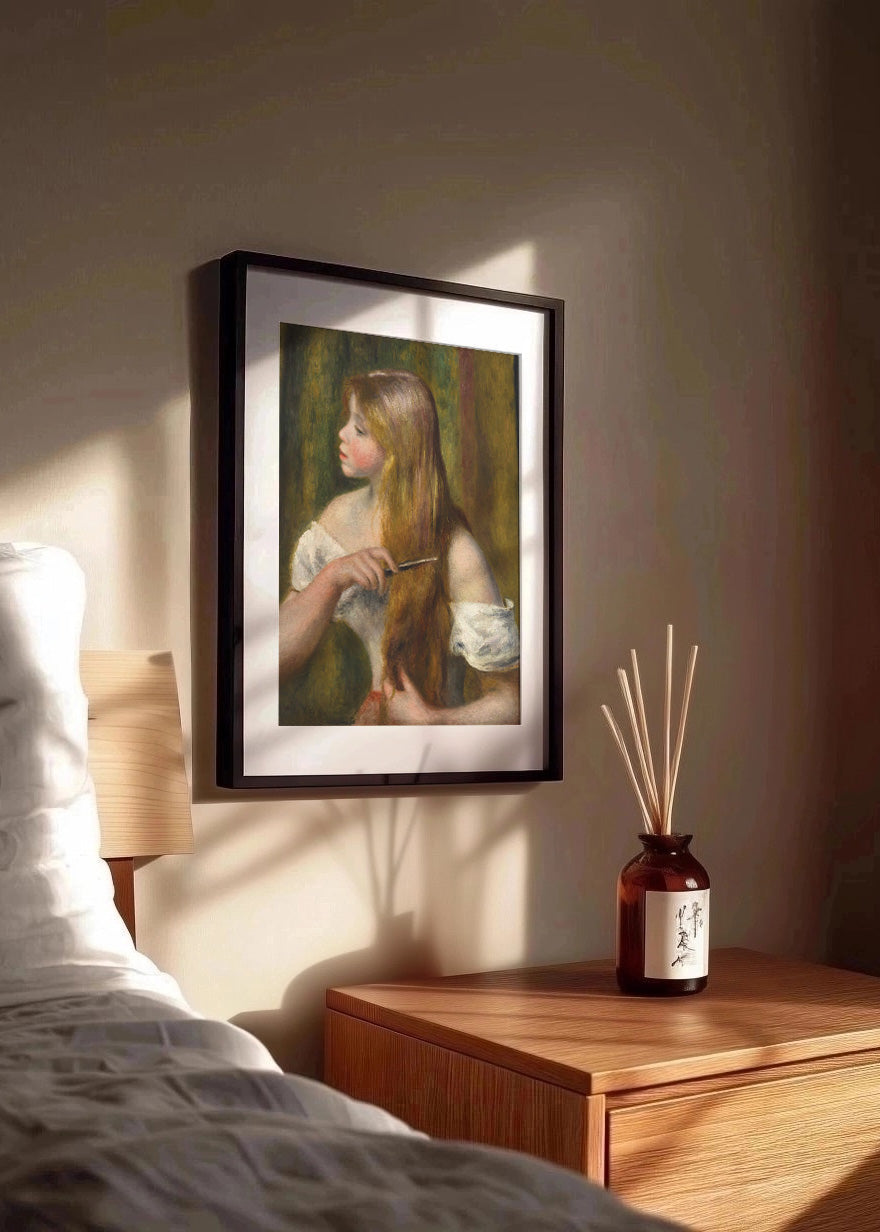 Cuadro Chica joven peinandose (Renoir)