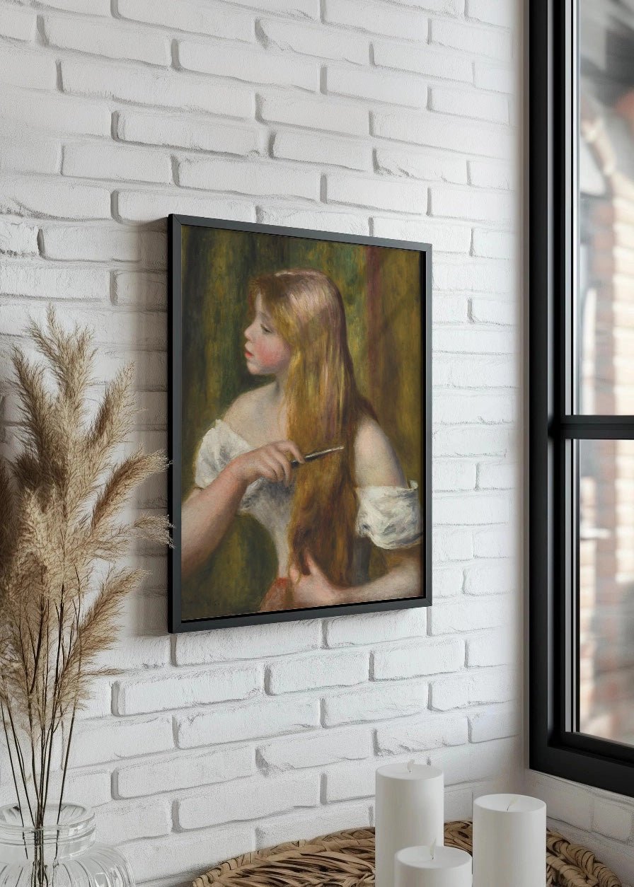 Cuadro Chica joven peinandose (Renoir)
