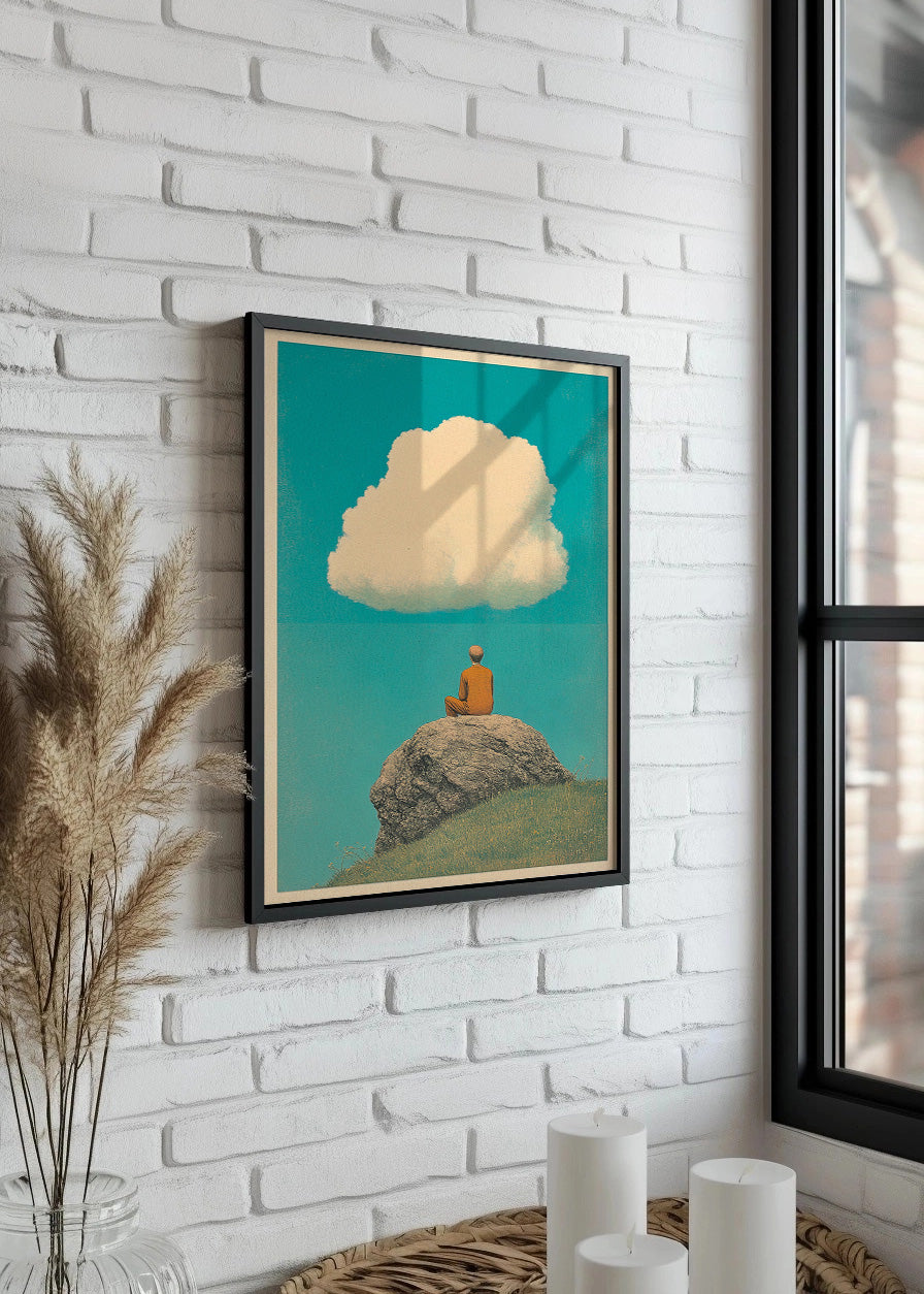 Cuadro Chico bajo una gran nube