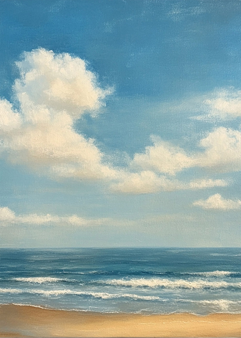Cuadro Cielo nublado sobre el mar