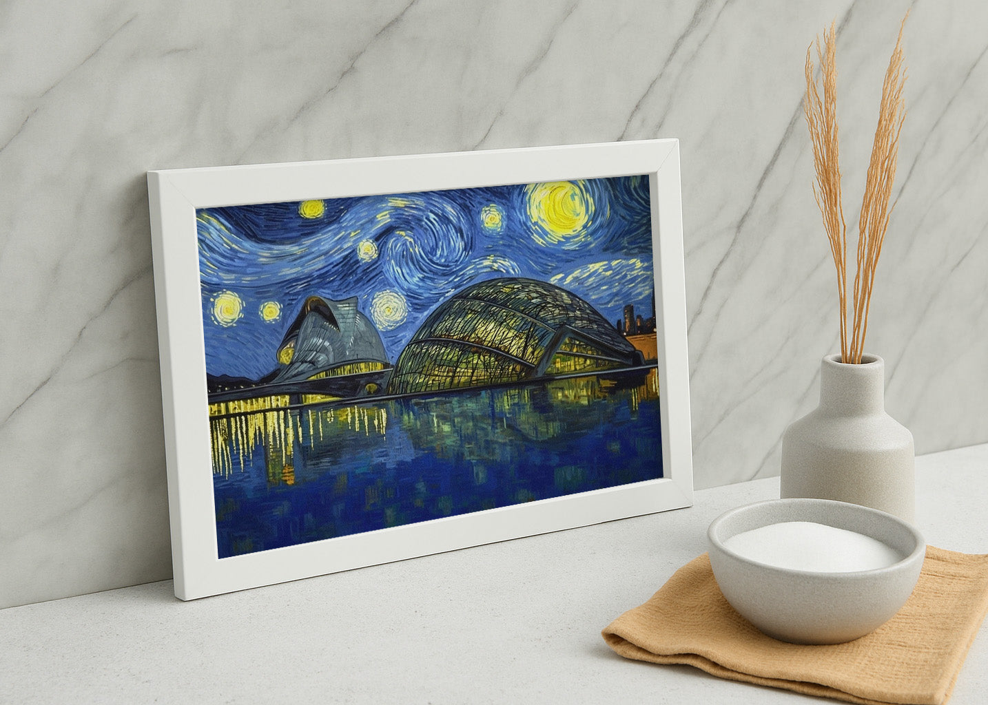 Cuadro Ciudad de las Artes y las Ciencias de Valencia - Van Gogh