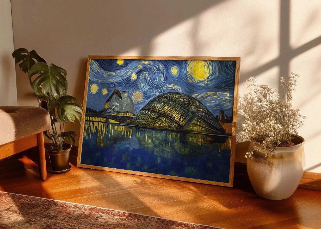 Cuadro Ciudad de las Artes y las Ciencias de Valencia - Van Gogh