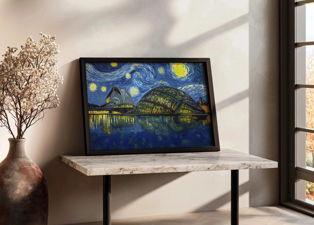 Cuadro Ciudad de las Artes y las Ciencias de Valencia - Van Gogh
