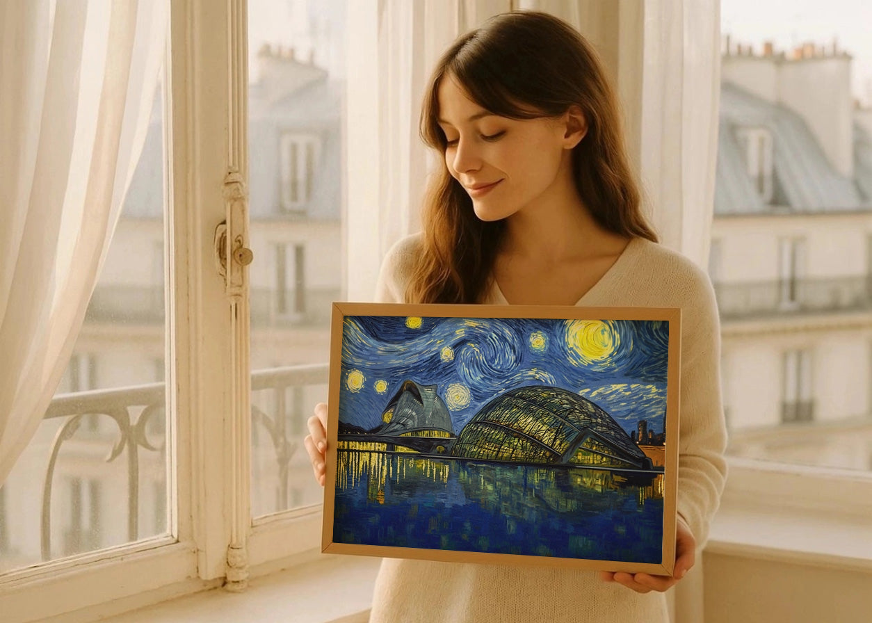 Cuadro Ciudad de las Artes y las Ciencias de Valencia - Van Gogh