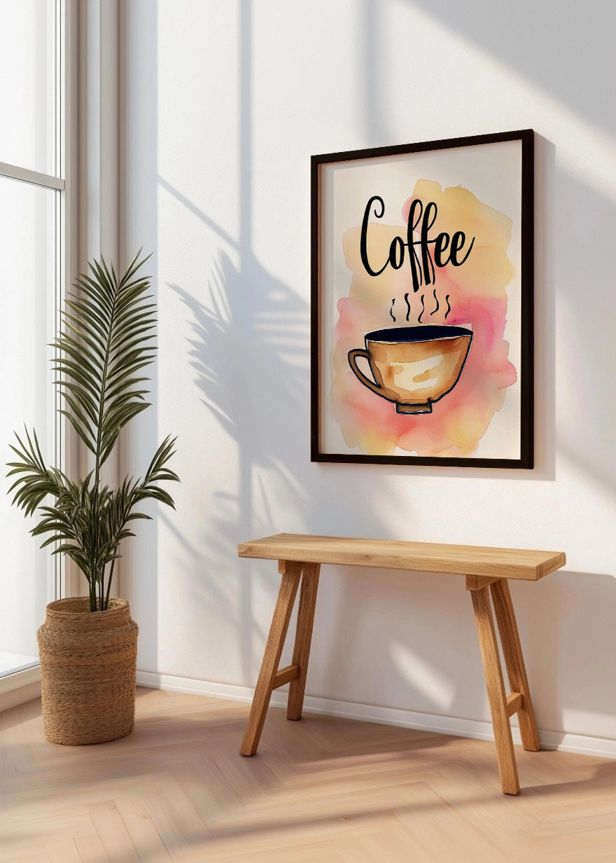 Cuadro Coffee - estilo acuarela