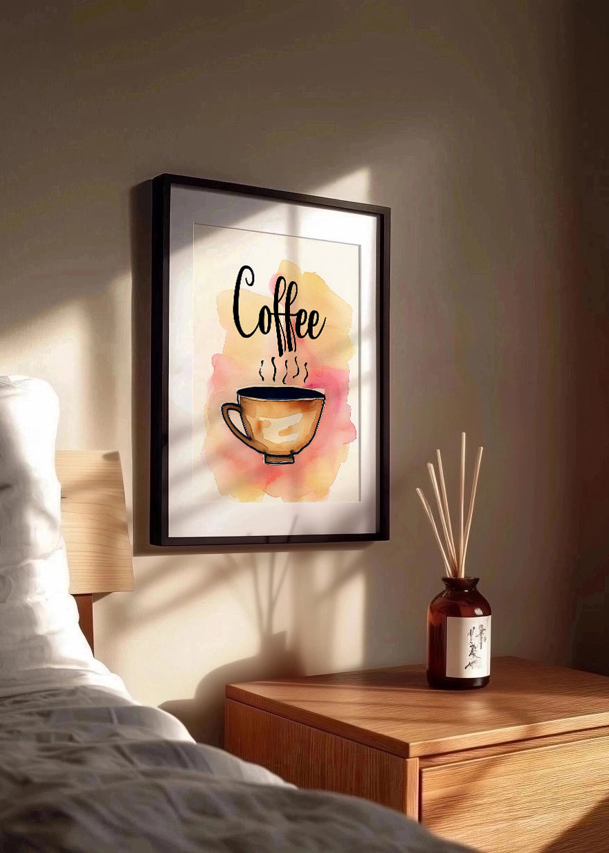 Cuadro Coffee - estilo acuarela