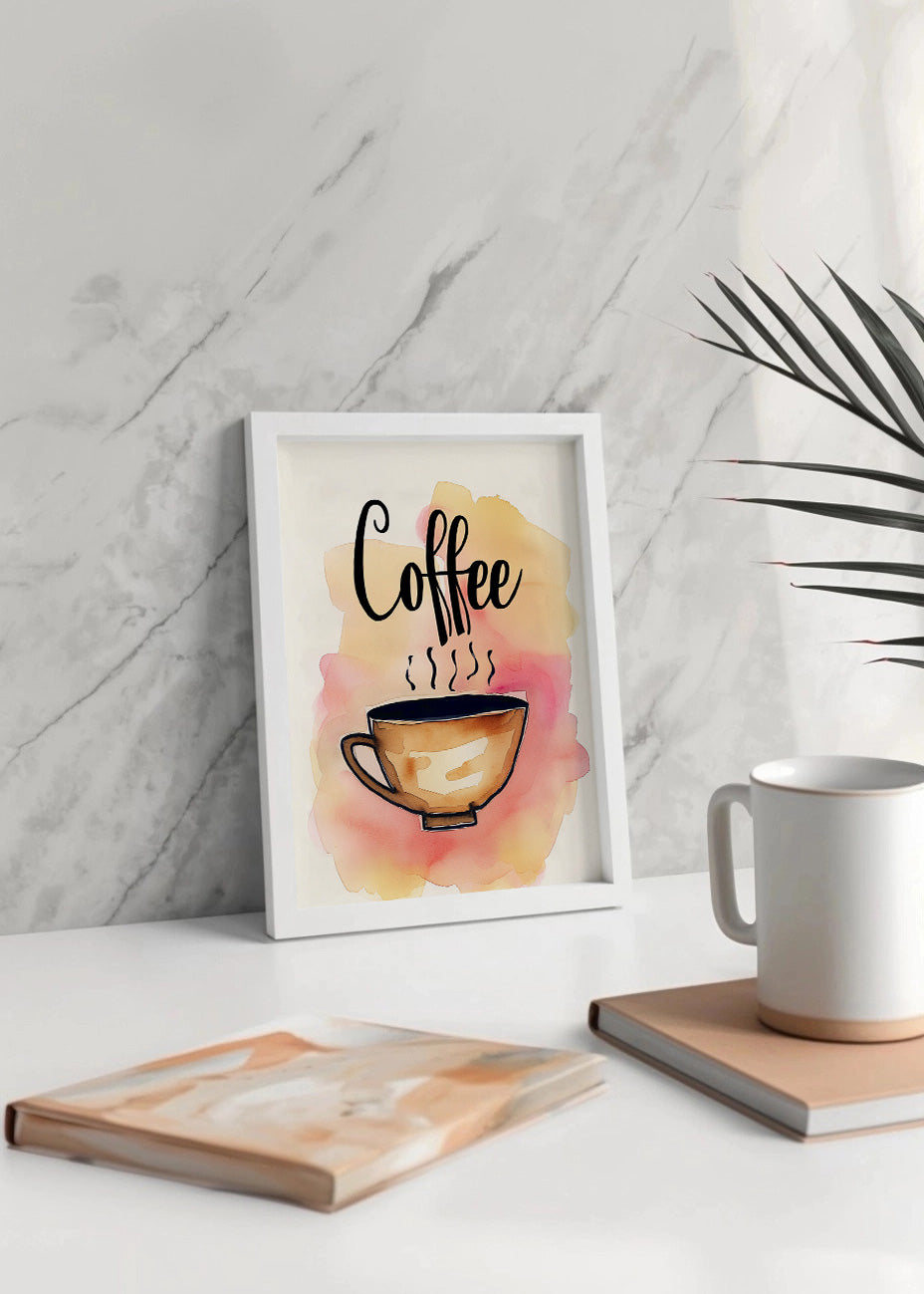 Cuadro Coffee - estilo acuarela