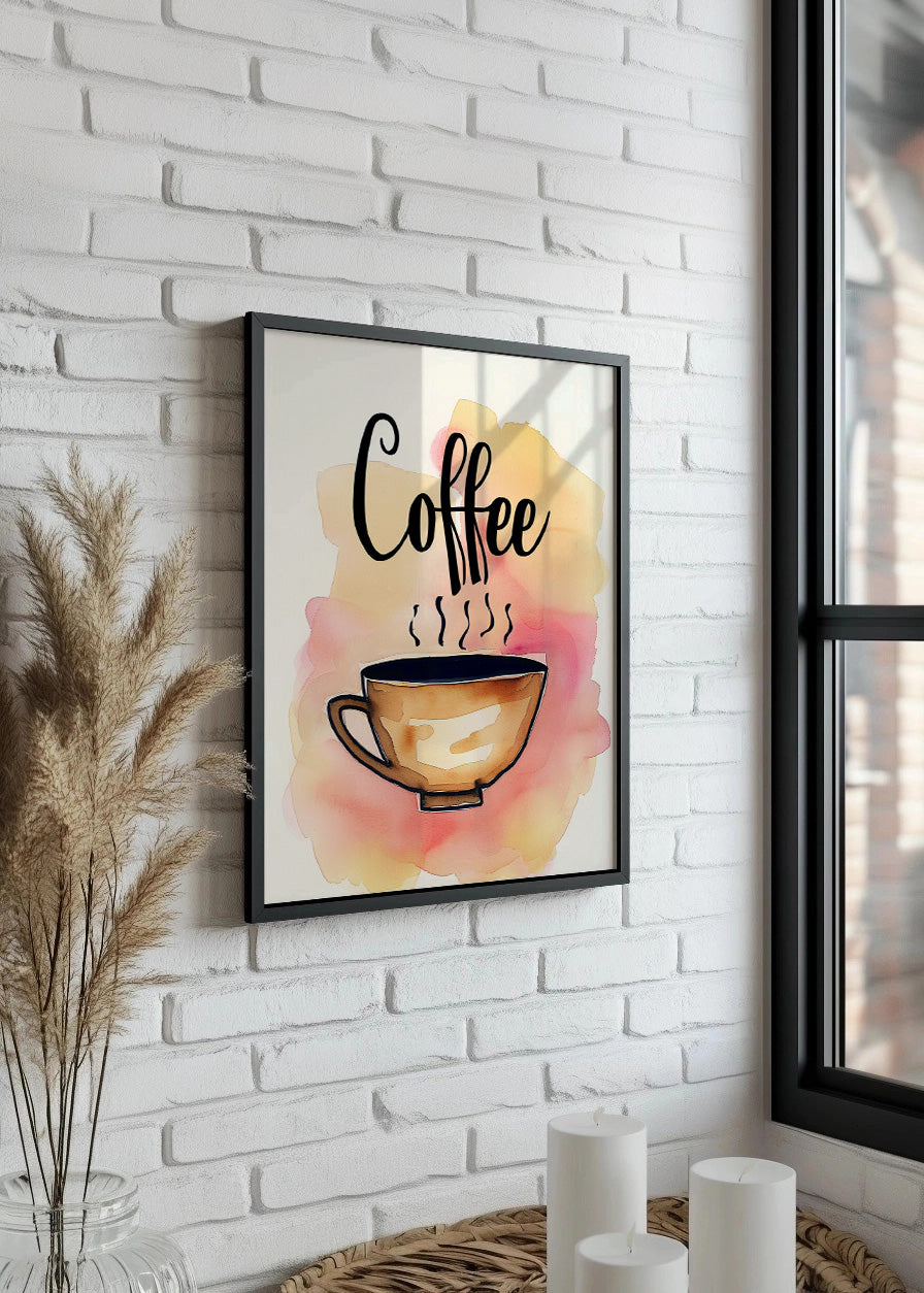 Cuadro Coffee - estilo acuarela