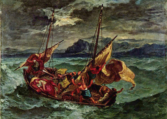 Cuadro Cristo en el lago de Genezaret (Delacroix)