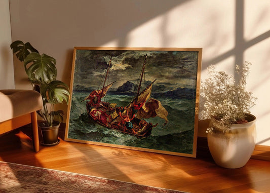 Cuadro Cristo en el lago de Genezaret (Delacroix)