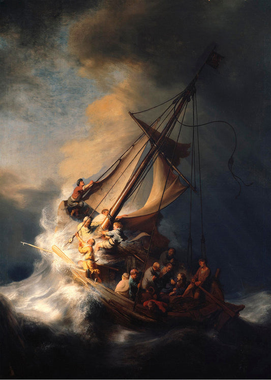Cuadro Cristo en la tormenta en el mar de Galilea (Rembrandt)