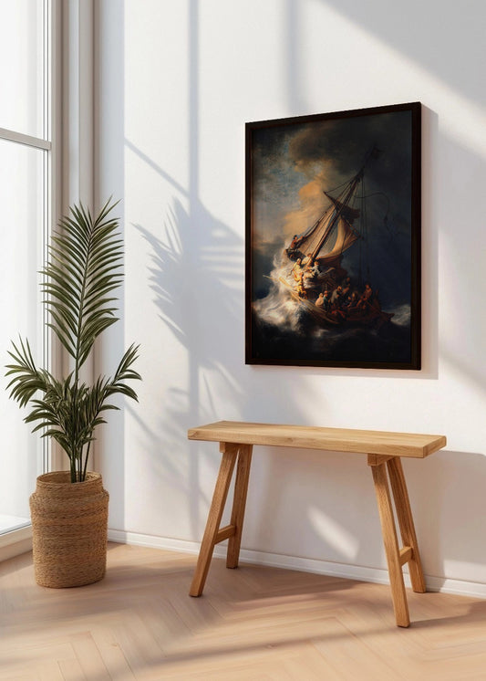 Cuadro Cristo en la tormenta en el mar de Galilea (Rembrandt)