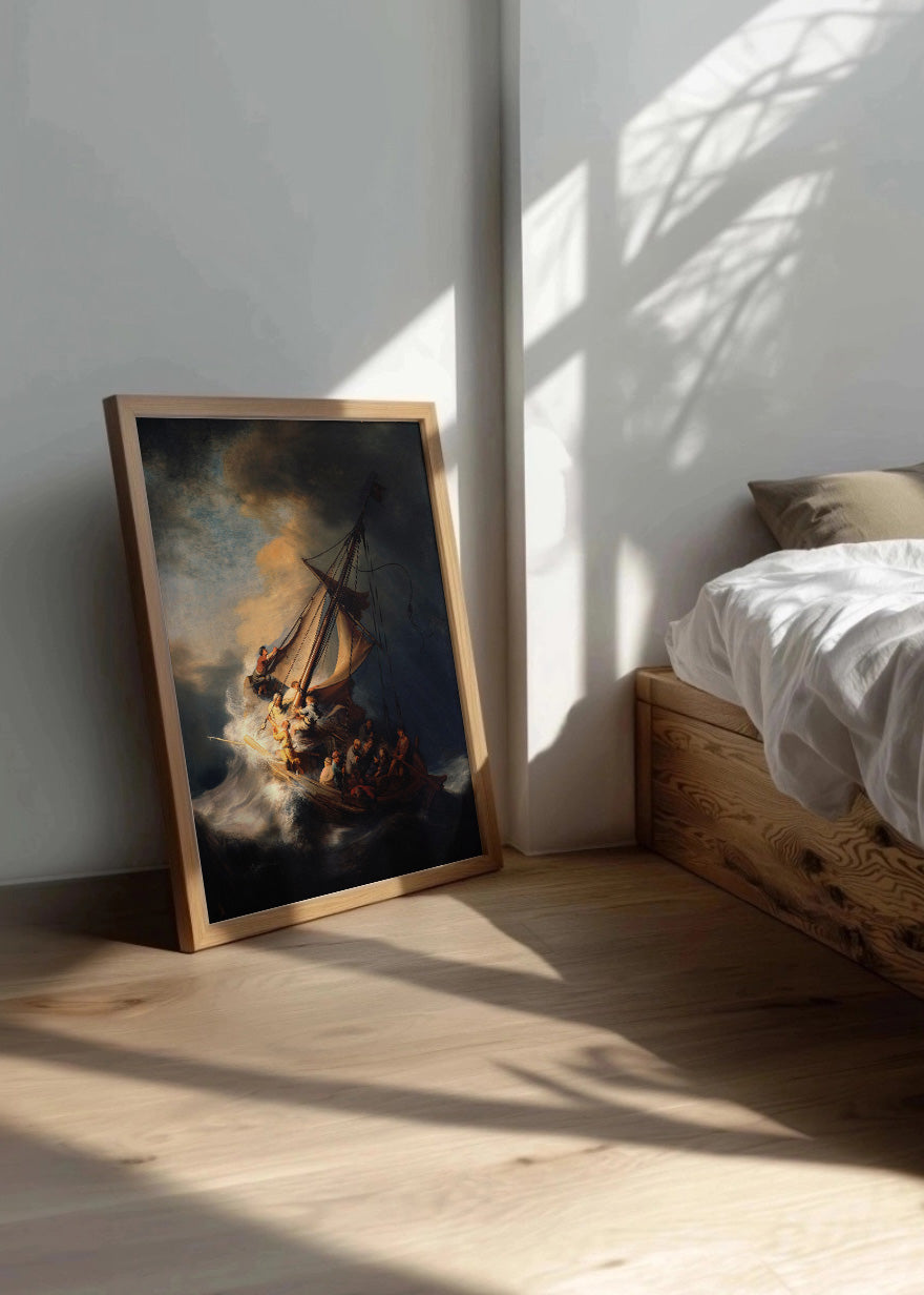 Cuadro Cristo en la tormenta en el mar de Galilea (Rembrandt)