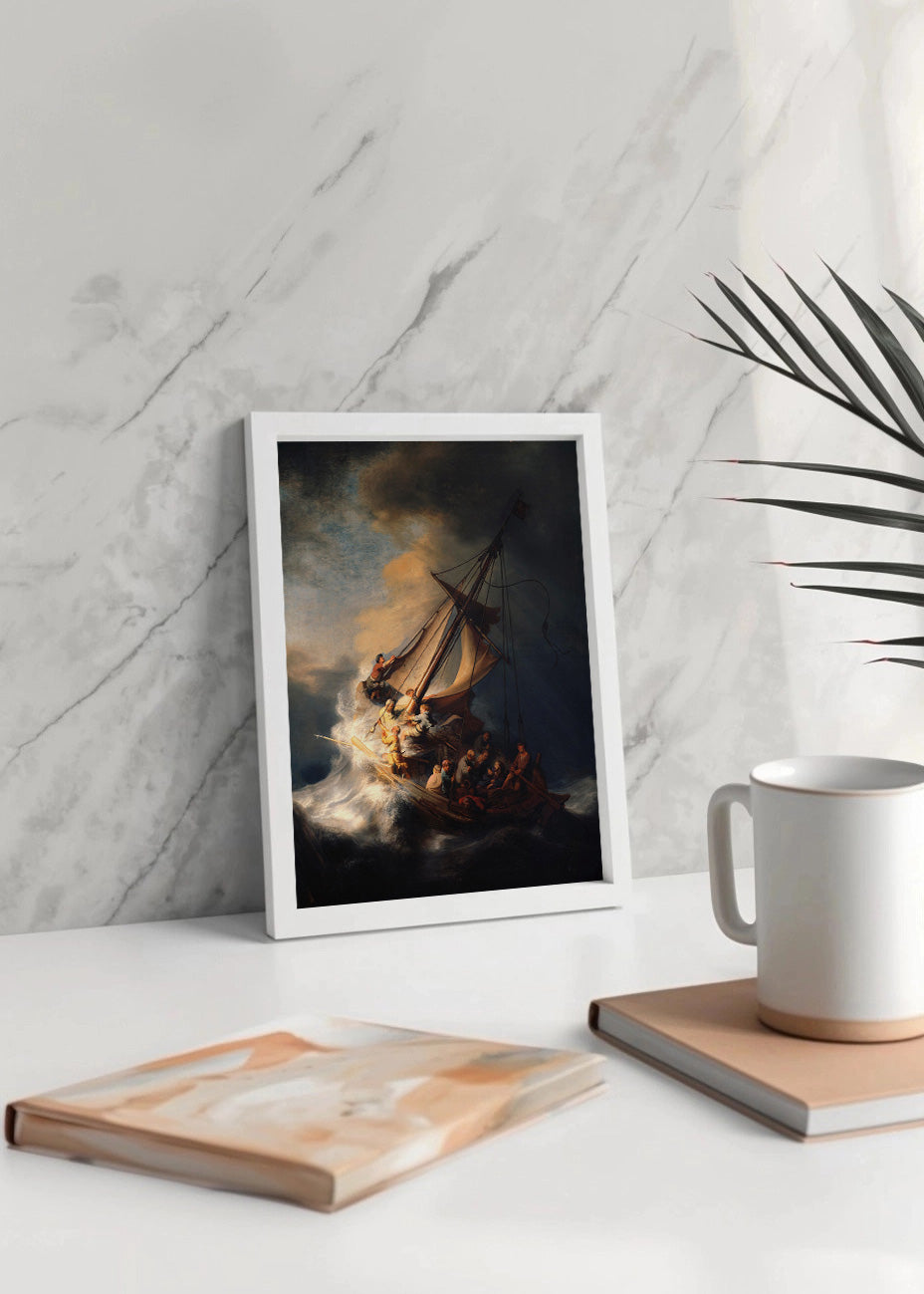 Cuadro Cristo en la tormenta en el mar de Galilea (Rembrandt)