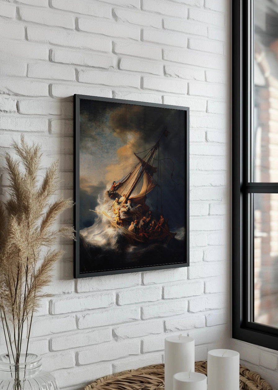 Cuadro Cristo en la tormenta en el mar de Galilea (Rembrandt)
