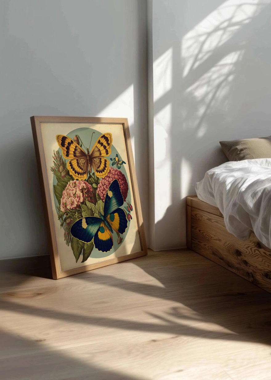Cuadro Mariposas sobre flores