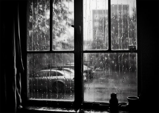 Cuadro Día de lluvia desde la habitación