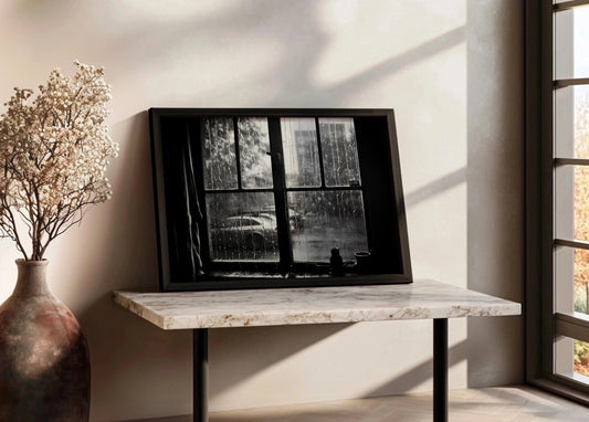 Cuadro Día de lluvia desde la habitación